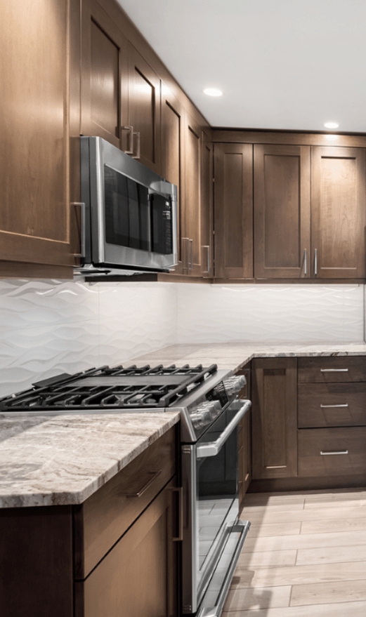 Kitchen Remodel with Wood Cabinets in Seattle