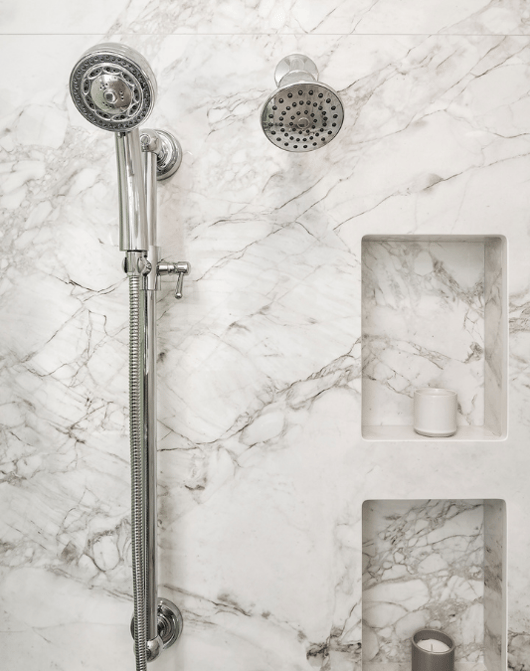 Gilbertson Bathroom Remodel Seattle Shower Heads, Shelves