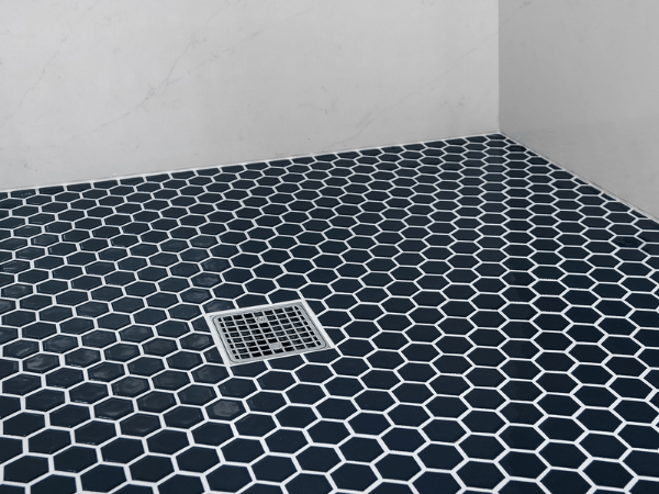 Blue Hex Floor Tile 